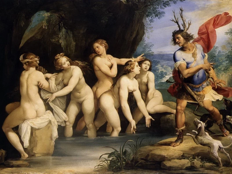 1568-Giuseppe Cesari, detto il Cavalier d'Arpino - Diana e Acteone - Szépmûvészeti Múzeum, Budapest